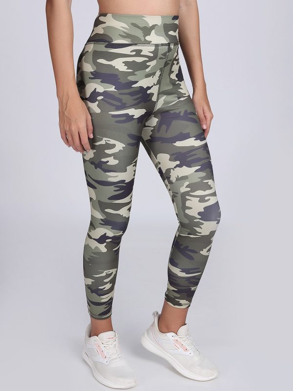 Latest Stylish High Quality Army Print Sport Wear/Printed Gym Tights/Printed Yoga Pant/Army Running Wear For Women's & Girls - Image 4