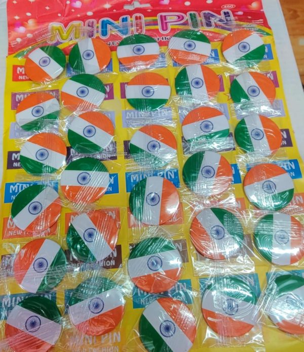 Indian tri colour round badge(pack of 30)