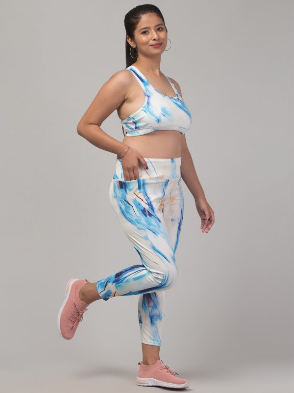 Latest Stylish High Quality Printed Sports Wear Set/Printed Gym Tights and Bra Set/Printed Yoga Wear Set For Women's & Girls - Image 10