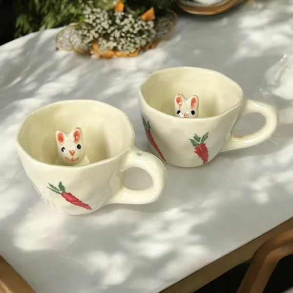 Clayful Homes RABBIT MUG – Handmade Ceramic Mug - Image 4