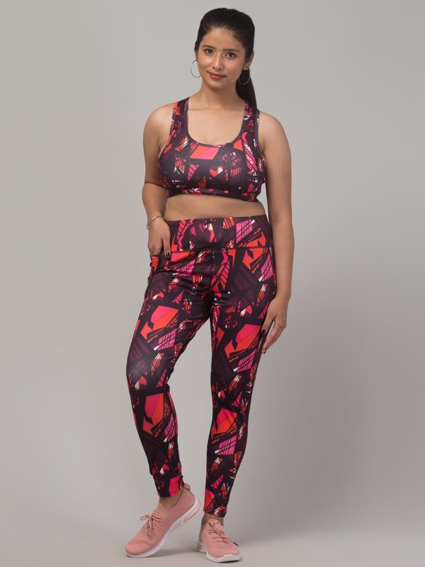 Latest Stylish High Quality Printed Sports Wear Set/Printed Gym Tights and Bra Set/Printed Yoga Wear Set For Women's & Girls - Image 8