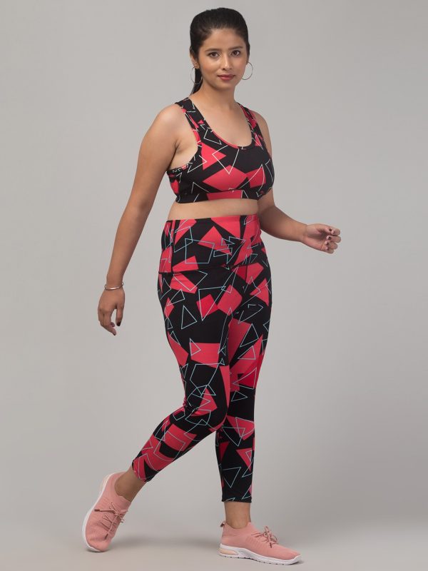 Latest Stylish High Quality Printed Sports Wear Set/Printed Gym Tights and Bra Set/Printed Yoga Wear Set For Women's & Girls - Image 7