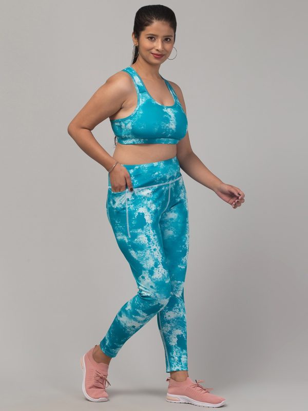 Latest Stylish High Quality Printed Sports Wear Set/Printed Gym Tights and Bra Set/Printed Yoga Wear Set For Women's & Girls - Image 4