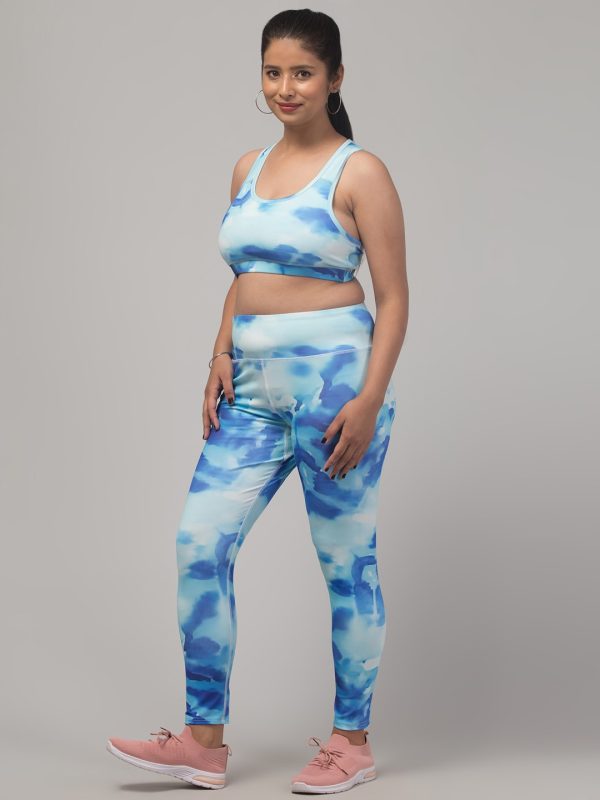 Latest Stylish High Quality Printed Sports Wear Set/Printed Gym Tights and Bra Set/Printed Yoga Wear Set For Women's & Girls - Image 2