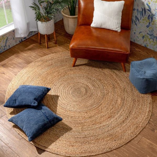 Ntural Jute Attractive Rugs 3x3ft