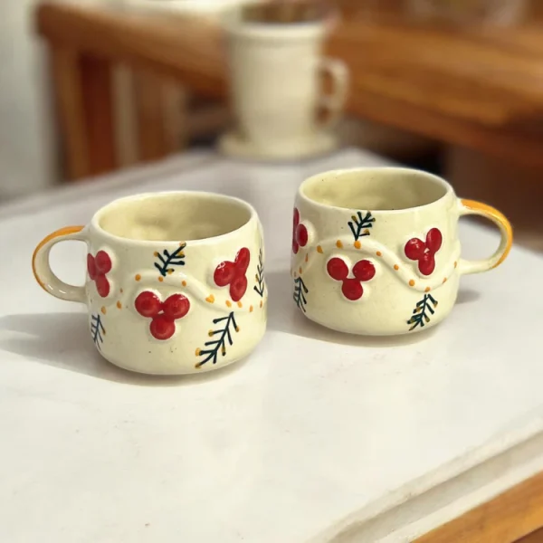 Clayful Homes CHERRY-LICIOUS MUGS – Handmade Ceramic Mugs