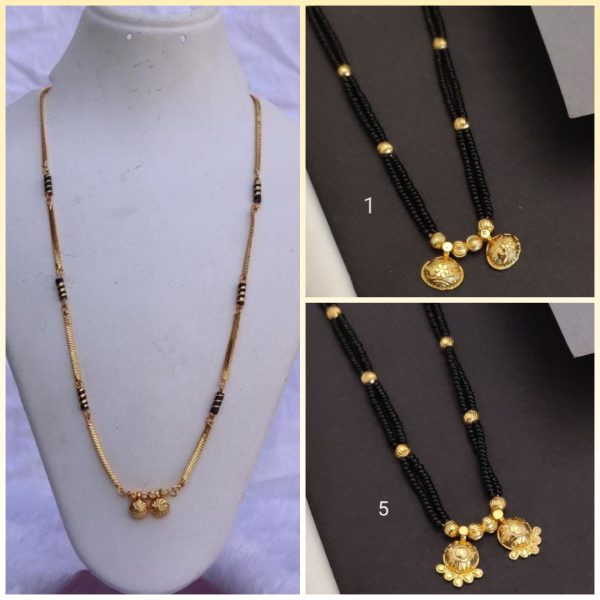 Attractive Alloy Women's Mangalsutra & New Gold Plated Dhaga dokiya VATI mangalsutra Women's (RK_DDM-5) & New Gold Plated Dhaga dokiya Sipla VATI mangalsutra Women's (RK_DDSM-1) (COMBO PACK OF 3 PIC)