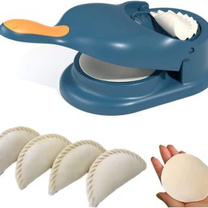 Holi Special 2 in 1 Dumpling Maker Ghughra Momos Maker Machine, Skin Press Mould for Gujiya Ghughra Mould Machine, Kitchen Dumpling Making Tool with Dumpling Puri Maker