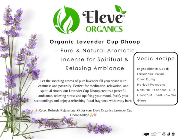 Elevemart Lavender Cup Dhoop – Premium Soothing Aromatic Incense for Relaxation, Meditation & Puja (Pack of 12+ 1 Burner Plate/Pack) | Havan Cups for Pooja, Home & Festivals | Natural Lavender Dhoop Original | Dhoop Cones | - Image 5