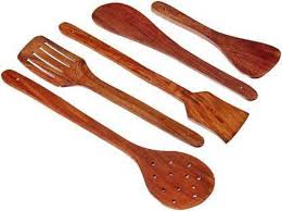 Set of 5 Wooden Serving & cooking tools handmade