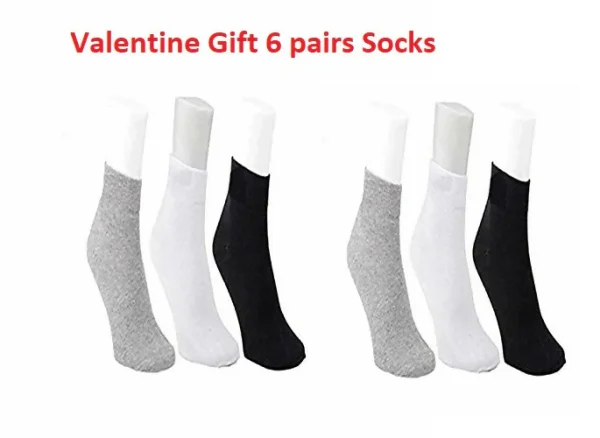 6 pairs Nik Compact Cotton Terry Ankle Length Socks With Stay Fresh