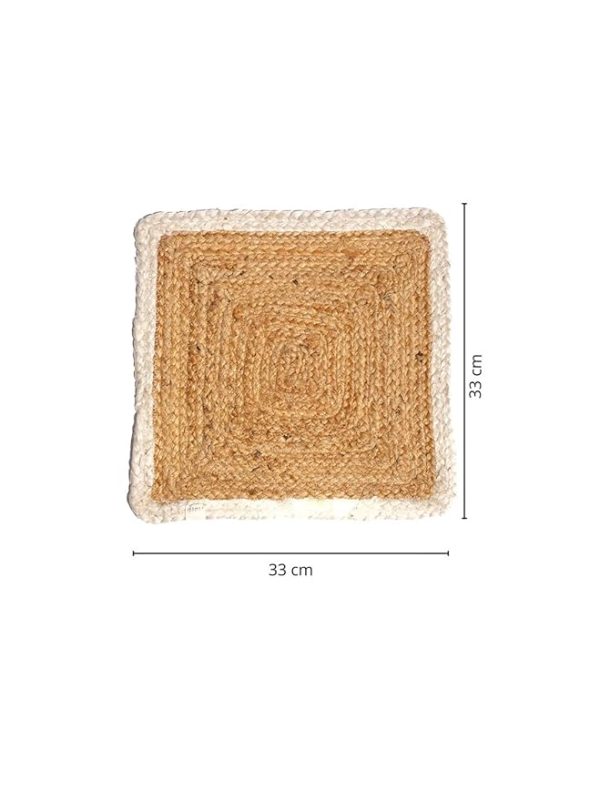 Jute Dining Table Mat 30x30cms Set of 6 - Image 3