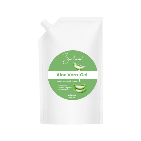 Banlieue Aloe Vera Gel Refill Pack | Pure & Natural Skincare Solution for All Skin type 500ml - Image 2