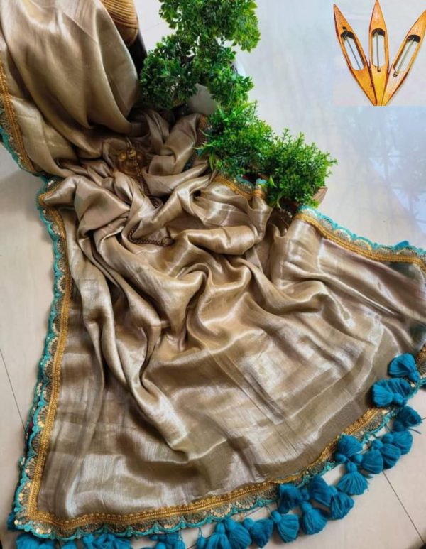 ELEGANT SAREE CREAFTED FROM RAGA TISSUE - Image 5