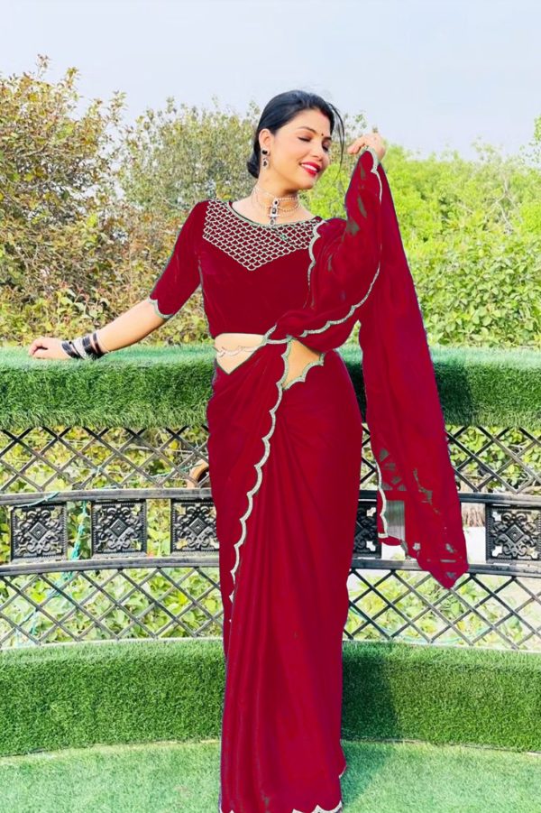 Crepe Silk Sarees Bollywood style - Image 8