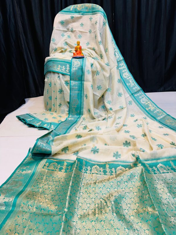 Tussar BALUCHARI JAAMDANI SAREE - Image 2