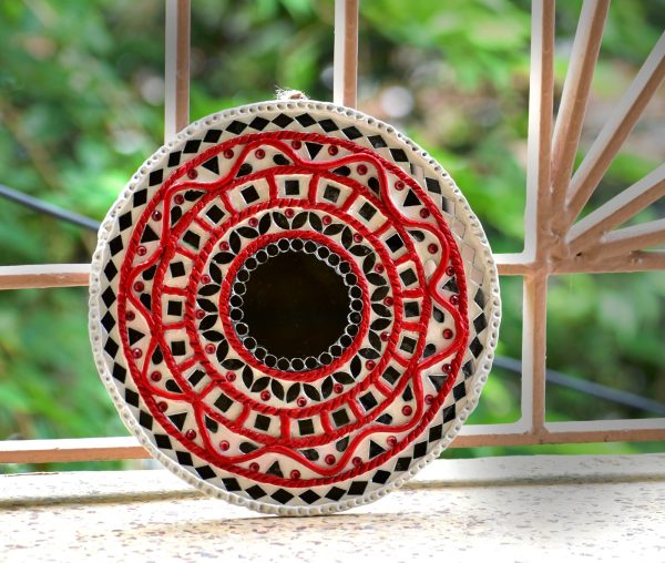 Lippan Wall Hanging with Round Mirror - Image 4