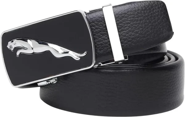 Valentine Gift For Men JAGUAR-SILVER Men & Women Casual, Party Black Synthetic Belt