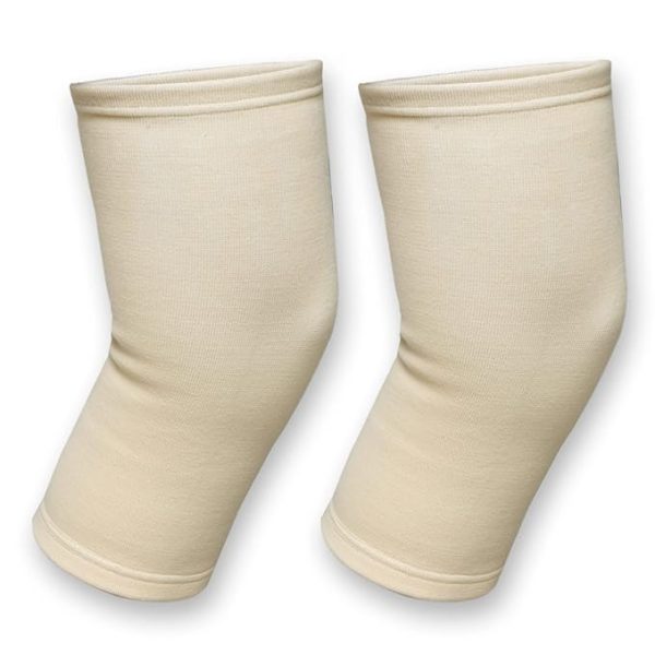 Cream Khis Knee Sleeves |Sleeves For Joint Pain | Sleeves For Arthritis Relief | Unisex Knee Wraps | Knee Bands |Size-S|1 Pair|