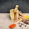 Natural Mango Wood | Handmade Mortar and Pestle | Wooden Mortar and Pestle | Grinder for Herbs, Spices, and Kitchen Use // kharal/okhli