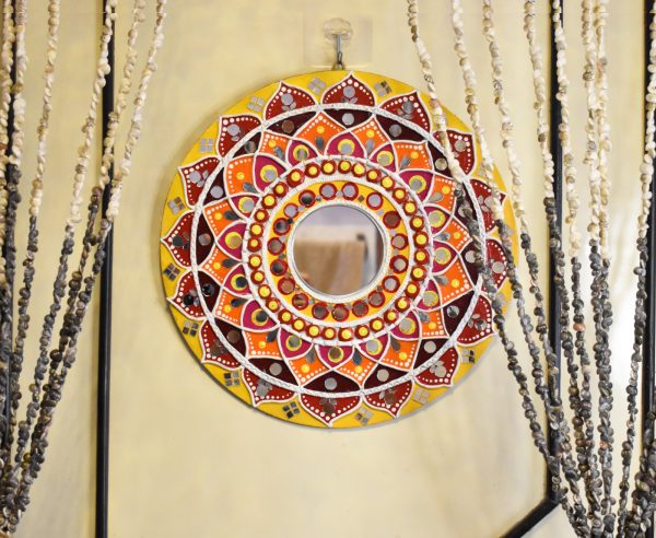 Lippan Wall Hanging with Round Mirror - Image 6