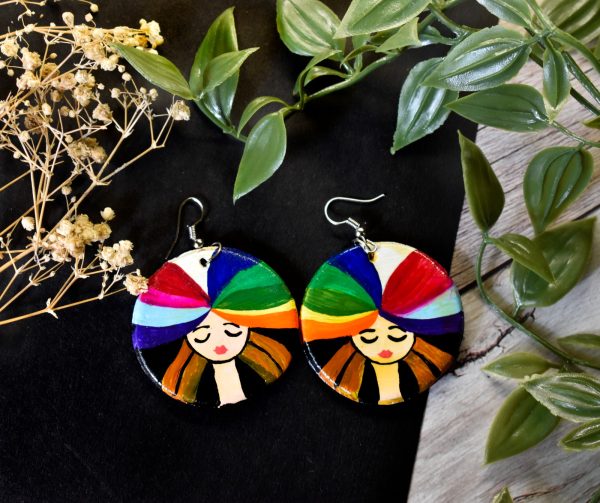 BEAUTIFUL CLAY DANGLE EARRINGS - Image 4