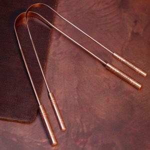 100% Pure Brass (Copper) Metal Tongue Cleaner