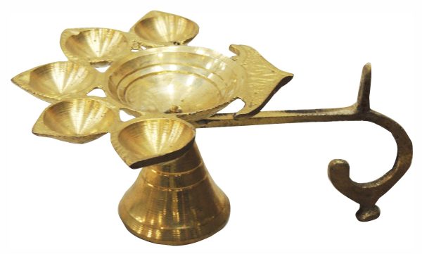 Brass Table Decor Oil Lamp Deepak 5 Wicks (FMAS317 A)