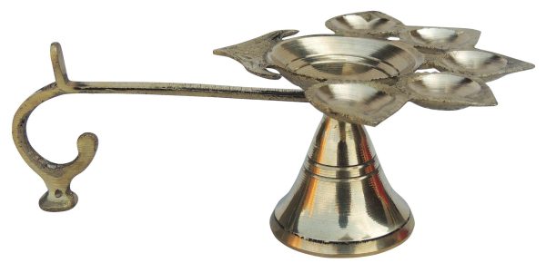 Brass Table Decor Oil Lamp Deepak 5 Wicks (FMAS317 B) - Image 3