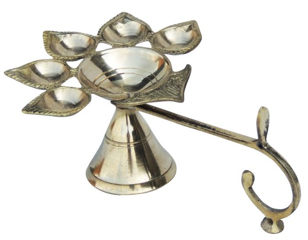 Brass Table Decor Oil Lamp Deepak 5 Wicks (FMAS317 D) - Image 3