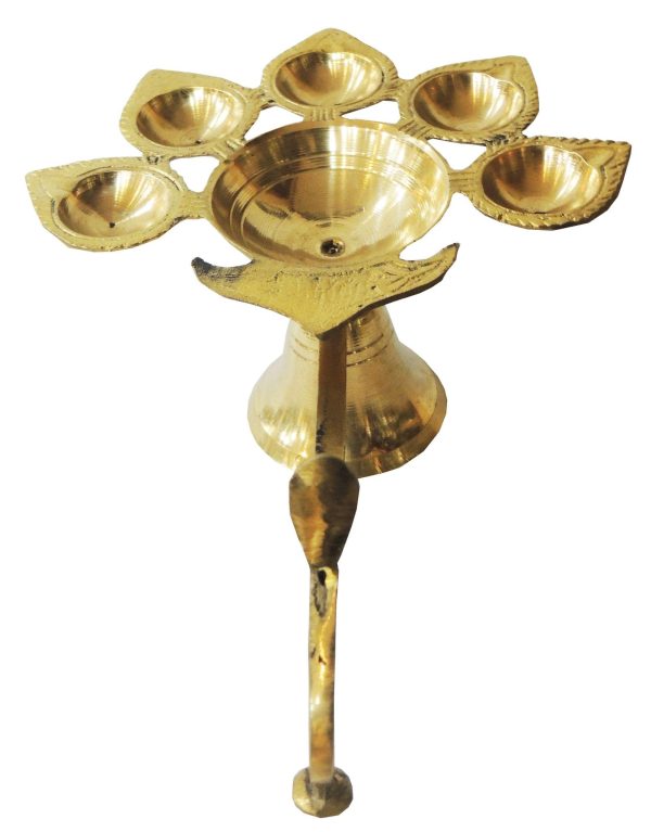 Brass Table Decor Oil Lamp Deepak 5 Wicks (FMAS317 E) - Image 3