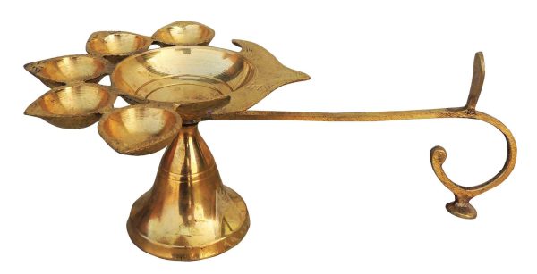 Brass Table Decor Oil Lamp Deepak 5 Wicks (FMAS317 F)