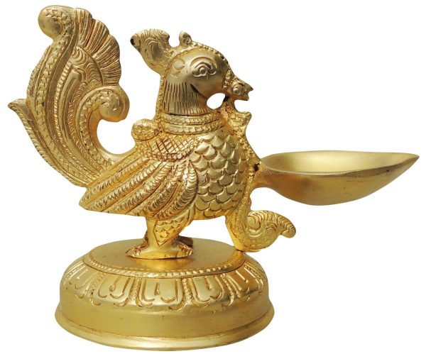 Brass Table Decor Oil Lamp Murga Deepak (FMAS394 B) - Image 2