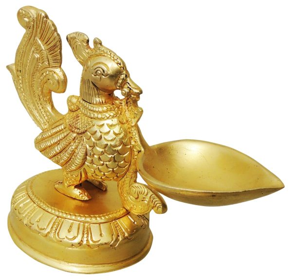 Brass Table Decor Oil Lamp Murga Deepak (FMAS394 B) - Image 3