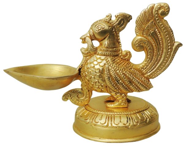 Brass Table Decor Oil Lamp Murga Deepak (FMAS394 B)