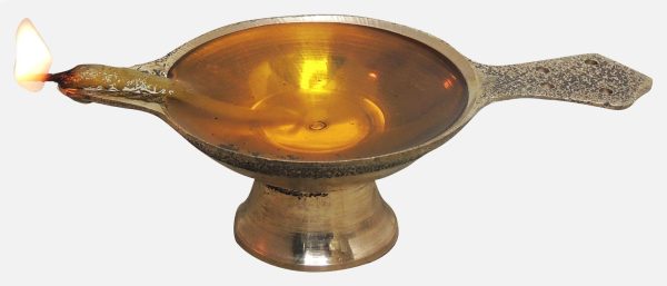 Brass Table Decor Oil Lamp Deepak No. 1 (FMAS626 B)