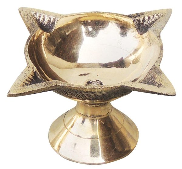 Brass Table Decor Oil Lamp Deepak 4 Wicks (FMAS633 A) - Image 3