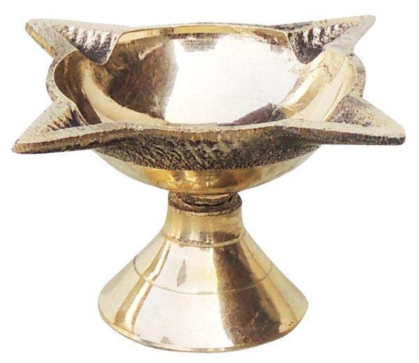 Brass Table Decor Oil Lamp Deepak 4 Wicks (FMAS633 A) - Image 2