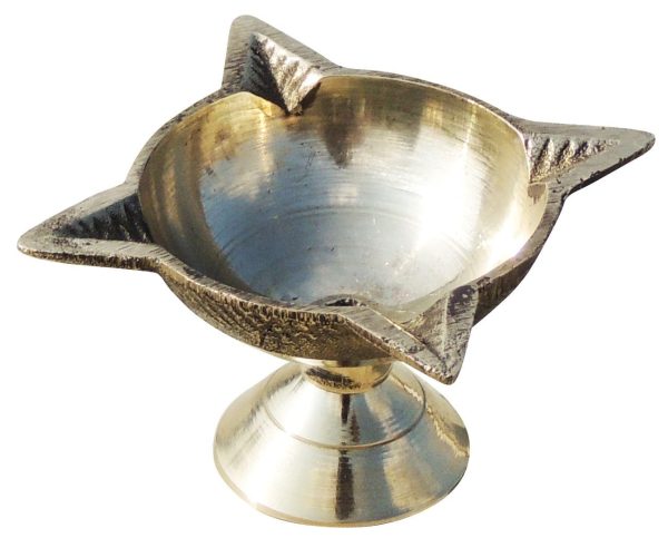 Brass Table Decor Oil Lamp Deepak 4 Wicks (FMAS633 B) - Image 2