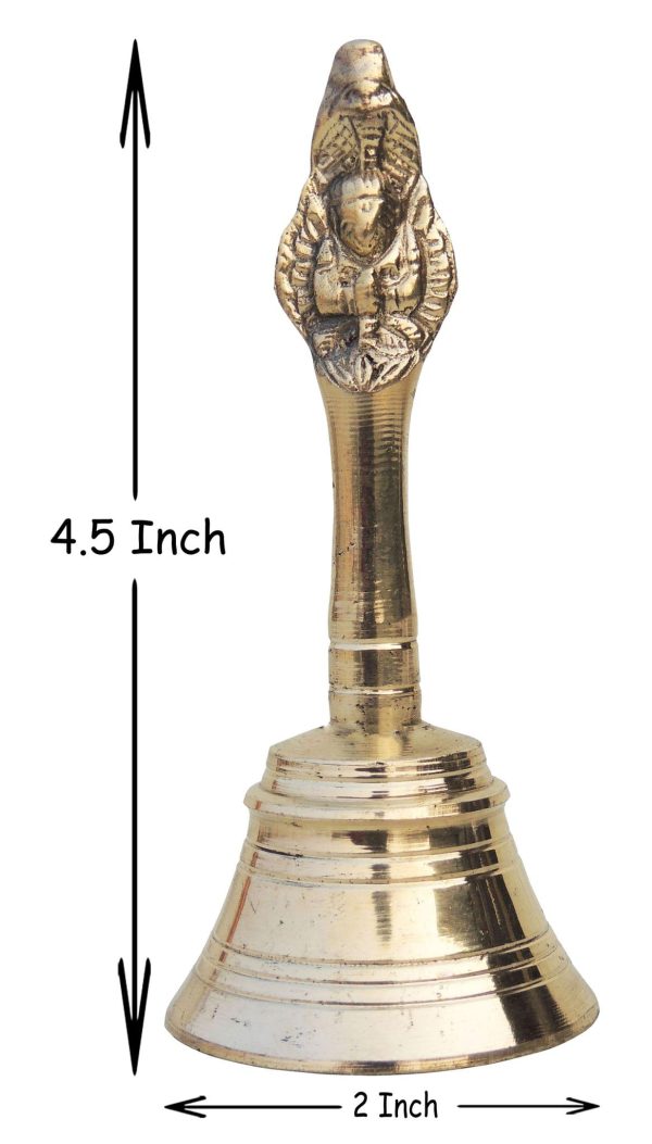 Brass Pooja Hand Bell, Garun Ganti (FMAS676 C) - Image 2