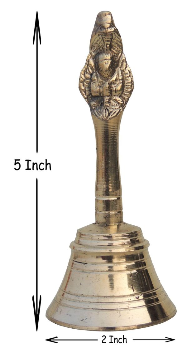 Brass Pooja Hand Bell, Garun Ganti (FMAS676 D) - Image 2