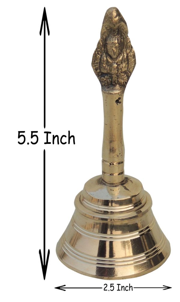 Brass Pooja Hand Bell, Garun Ganti (FMAS676 F) - Image 2