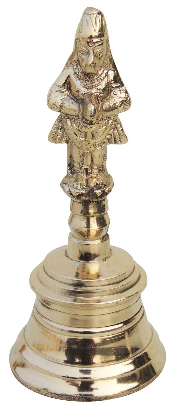 Brass Pooja Hand Bell, Hanuman Ganti (FMAS677 C)