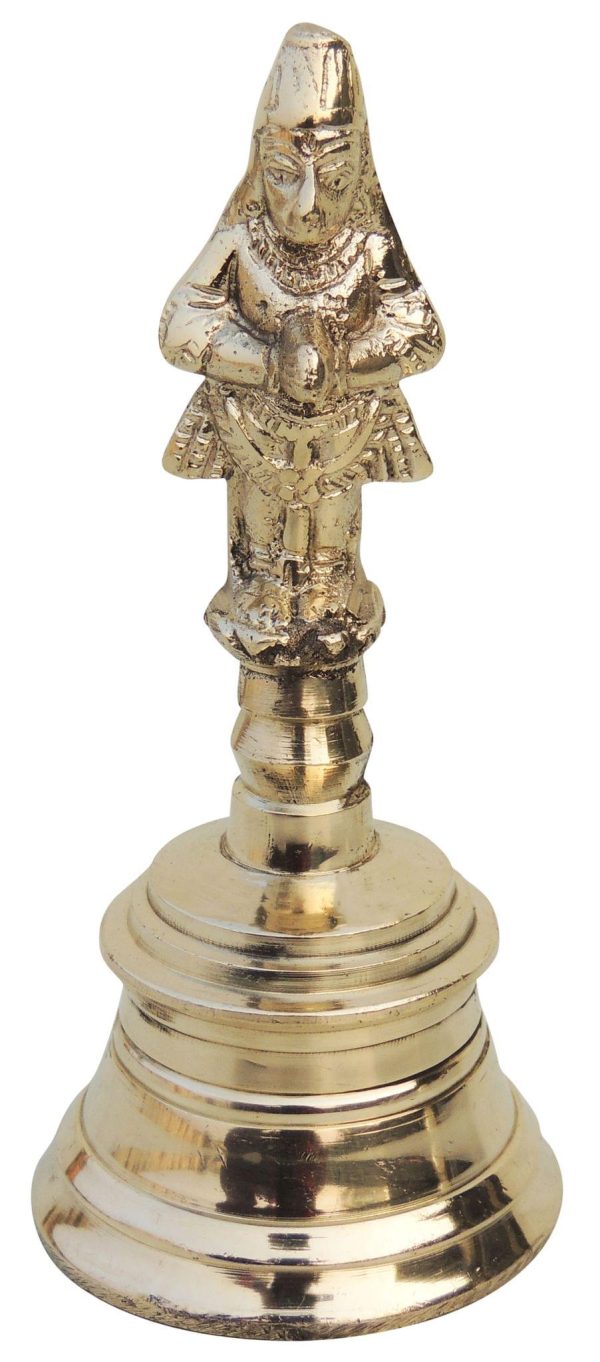 Brass Pooja Hand Bell, Hanuman Ganti (FMAS677 E)