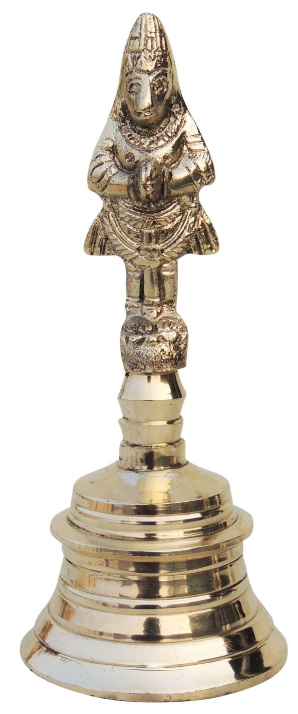 Brass Pooja Hand Bell, Hanuman Ganti (FMAS677 F)