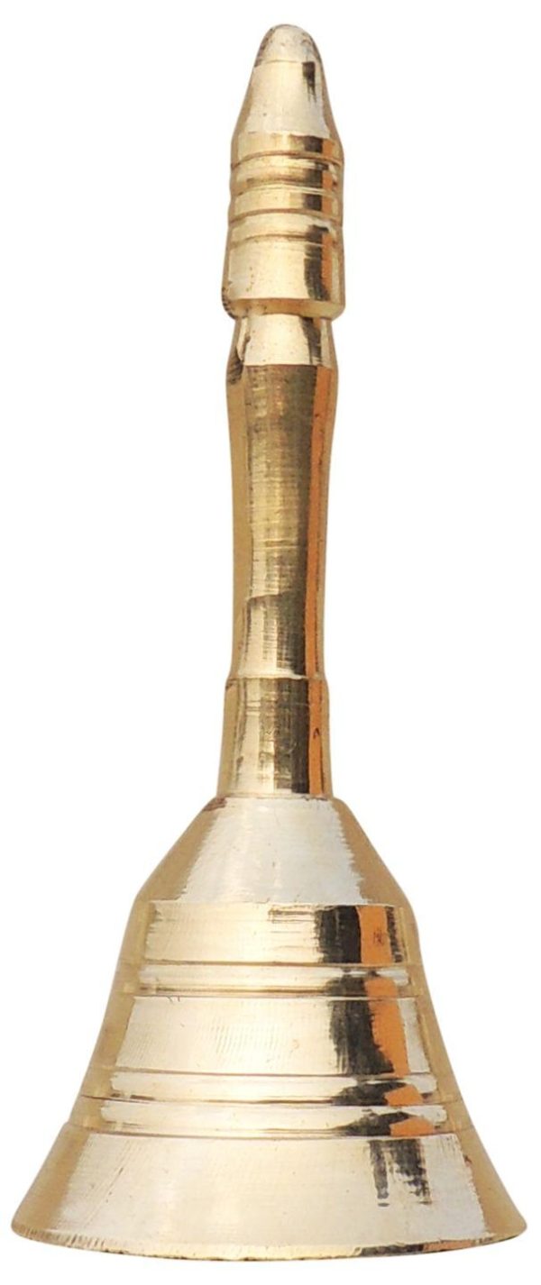 Brass Pooja Hand Bell, Meenar Ganti (FMAS678 B) - Image 2