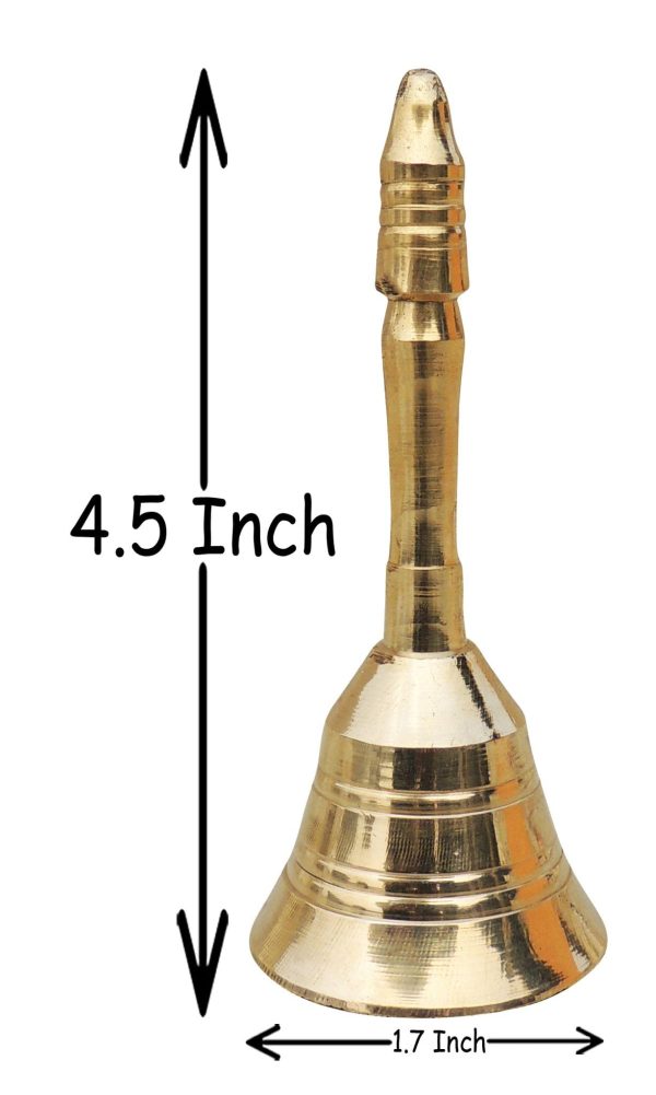 Brass Pooja Hand Bell, Meenar Ganti (FMAS678 C)