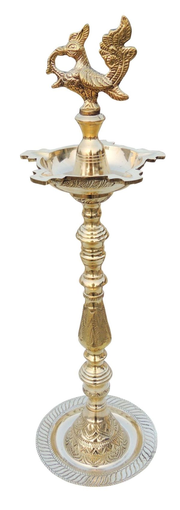 Brass Table Decor Mahabharat Oil Lamp, Deepak (FMAS686 D)