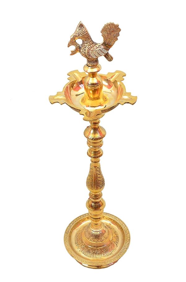 Brass Table Decor Mahabharat Oil Lamp Deepak (FMAS686 H) - Image 2