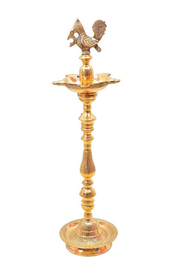 Brass Table Decor Mahabharat Oil Lamp Deepak (FMAS686 H)